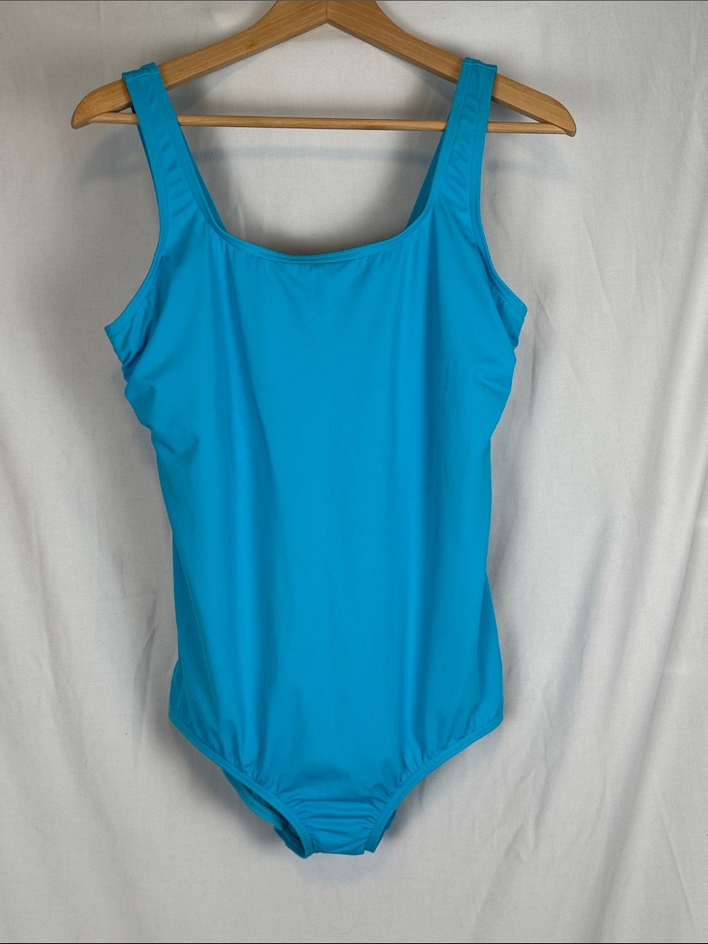 Women's Lands' End One Piece Swimsuit Sky Blue Size 16 New Without Tags